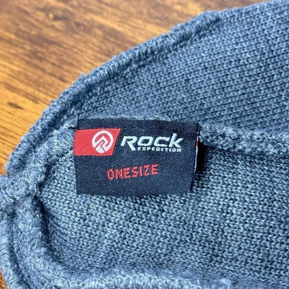 Rock Expedition Norway OS 100% Wool braided knit Geometric beanie hat NWOT